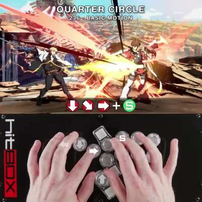 Quarter-Circle Motion (P1 side) on Hit Box ULTRA - Down into Down-Forward into Forward