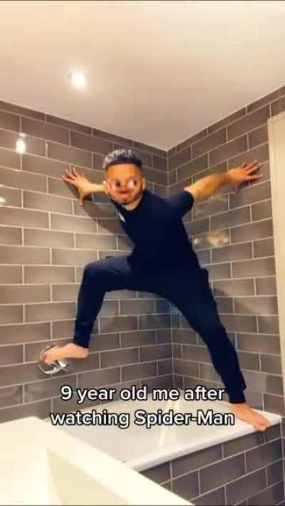 9 year old me after watching Spider-Man (Jeremy Lynch)