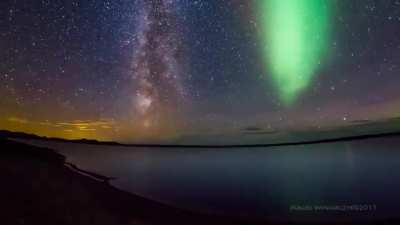 That's the Aurora, pure magic in the skies.