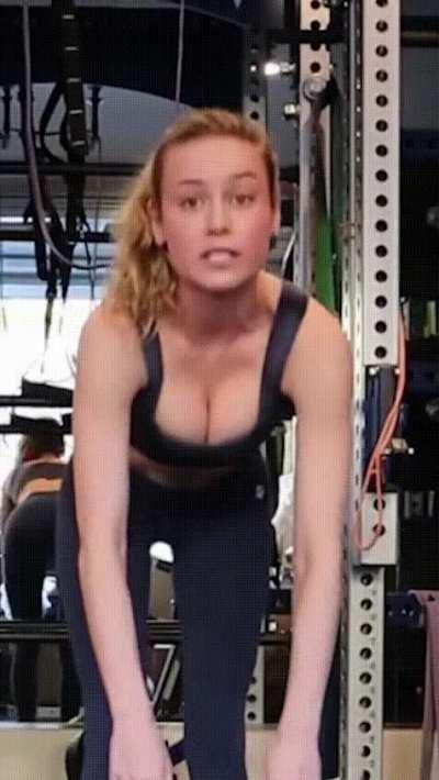 Mommy Brie Larson lets you watch her working out If you lick her sweaty body clean afterwards