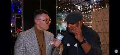 Yoel Romero explaining what will happen if you drop the soap near him