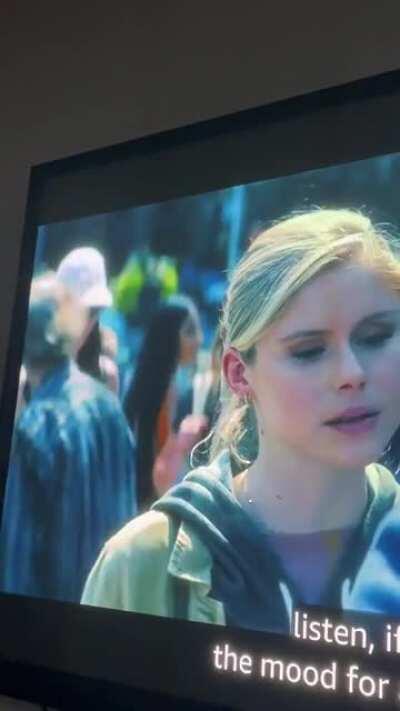 This woman probably got sick of eating in the 60th take.