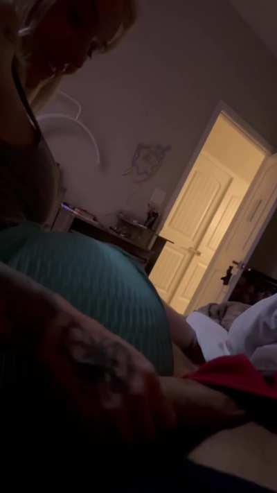 My step son couldn’t sleep so I had to tuck him and his cock in