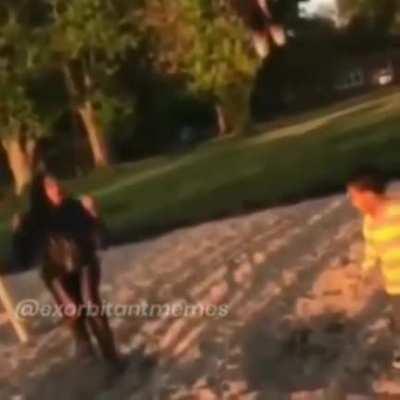 I was like, “this kid is lucky”. Then he got hit