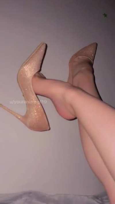 I love dangling my heels in front of guys and making them stare