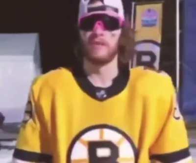 In honor of the Barbie premier this weekend, here's David Pastrnak upset with the media for not letting him finish listening to the Barbie Girl song