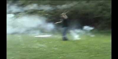 Playing with fireworks isn't smart