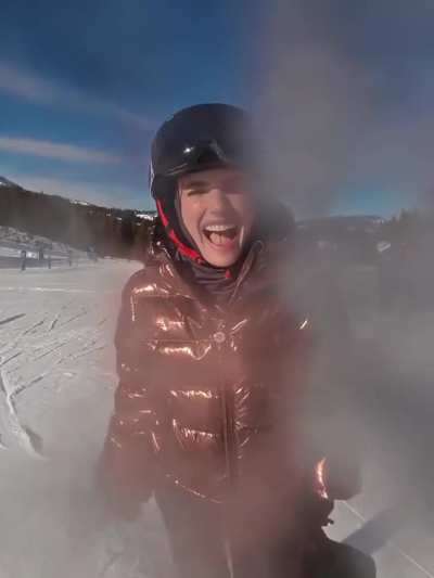 Emma throws a snowball IG 1/23/2026