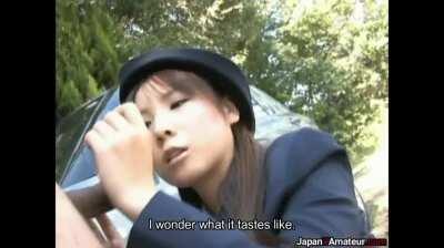 Japanese Female Police Officer Abusing Her Power