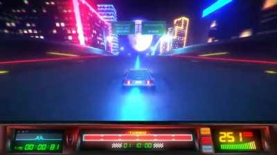 'Power Drive 2000', an abandoned kickstarter project of an 80s themed arcade game