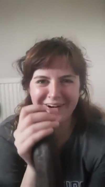 White British girl enjoys monster dick