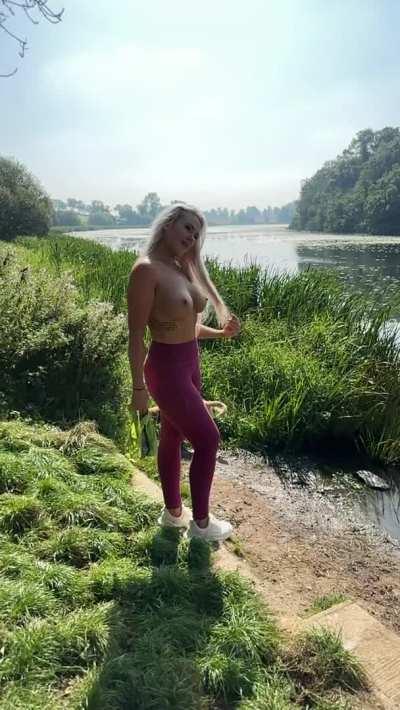 Just walking the dogs..