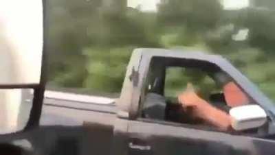 This is insanity. I’m just going to assume it’s legal because it’s on the road, but why??