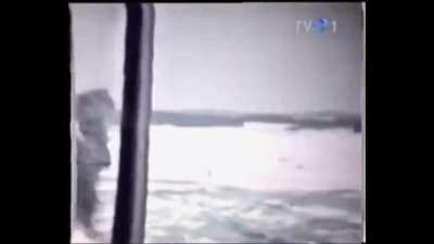 Testing of rearward firing defensive flamethrowers on the He 111