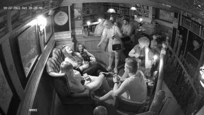 WCGW using a side table as a stool.