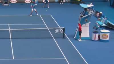 Tennis ball to the face 🎾