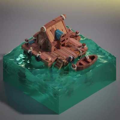 Roger Renno has told us about creating a sea house diorama entirely in Blender and discussed the creation of water with Blender's Ocean Modifier.