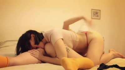 Girlfriends going at it.