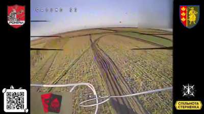 Ukrainian drone footage shows an attack on a Russian BM-21 