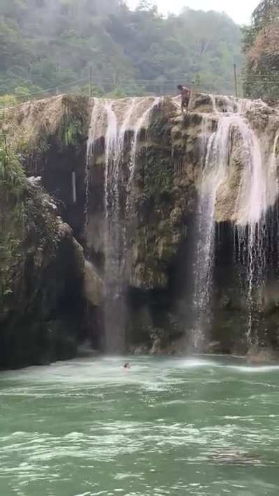 Waterfall at Semuc Champey, Guatemala
