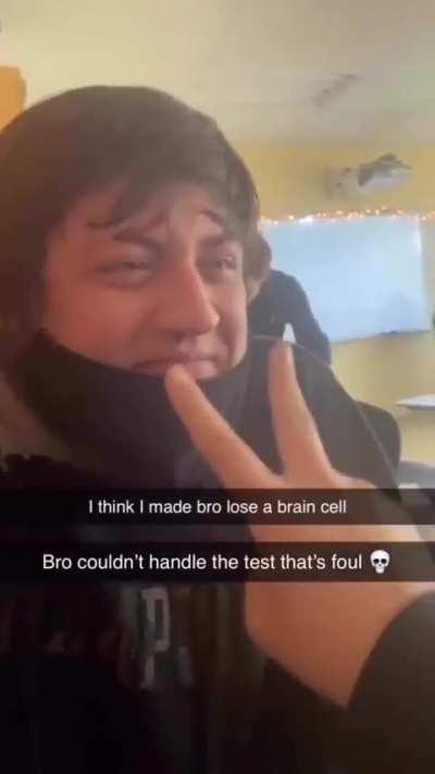 Oh no, not his brain cell ... 