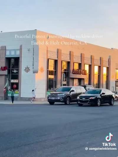 MAGA antagonist arrested after harassing protesters in Ontario, California