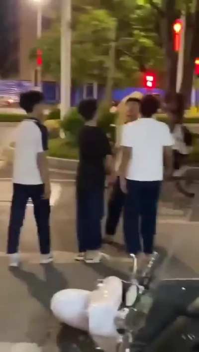 Grumpy teens fight because of some minor problems.