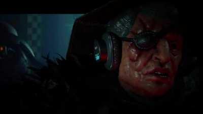 Olesya narrating the Darktide overview video, but she dragged the rest of the team into it