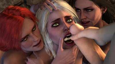 Triss, Ciri, Yennefer (Lord Aardvark) [The Witcher 3]