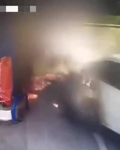 Man Tests His Lighter At Gas Pump, Gets Predictable Results