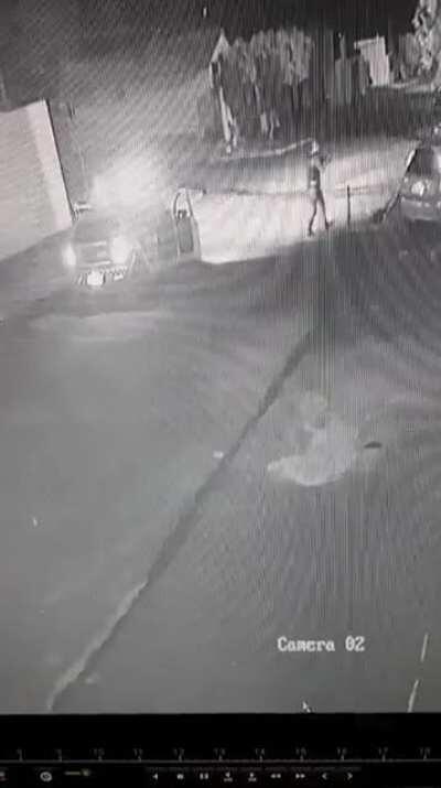 Jumping out of a moving car during a police chase and walking away