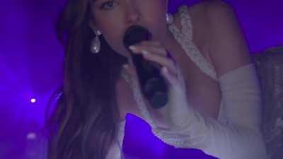 Looking perfect during a live performance