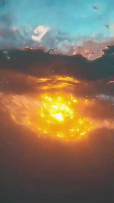 Sunrise under the waters