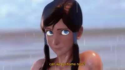 Korra Disappointed Trip To Beach (Crisisbeat) [Avatar: Legend of Korra]