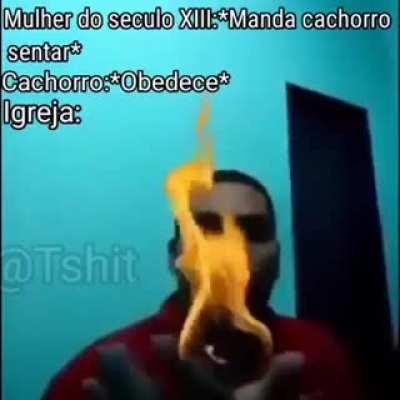Mulher do século XXI manda cachorro sentar...