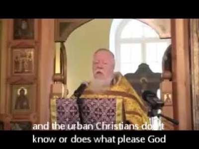 Russian orthodox priest praising muslims