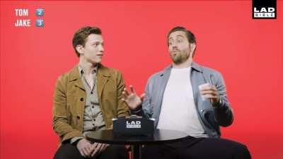 Jake Gyllenhaal's impression of Tom Holland as Spider-Man