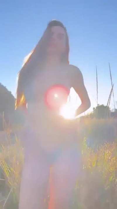 Brown bikini sunrise