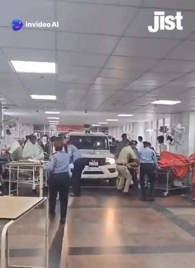 Cops entered the AIIMS Rishikesh premises in their car to arrest the Nursing Officer for allegedly harassing a female doctor on duty