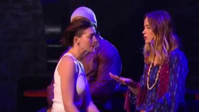 Performing Wrecking Ball,  Lip  Sync battle with Emily Blunt, 2015