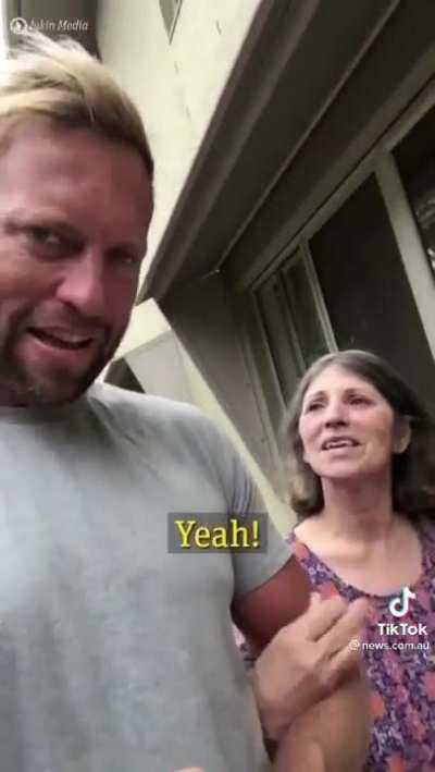 What an adorable mother and son moment