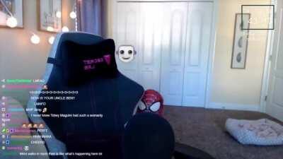 Asmr Darling shows off her thong and fat ass in tight Spider-Man costume