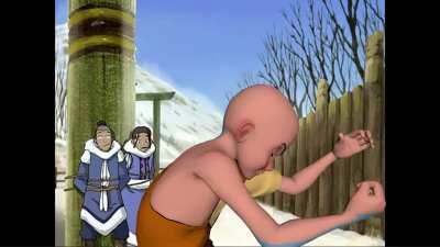 I grabbed that 3D Aang Rig and used it for animation practice!