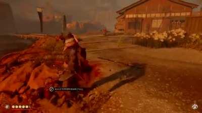 Dodging an arrow by ending someone's suffering [Ghost of Tsushima]