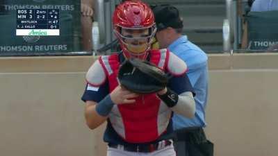 [Highlight] [Highlight] Bill Burr calls Reese McGuire picking off Royce Lewis at third.