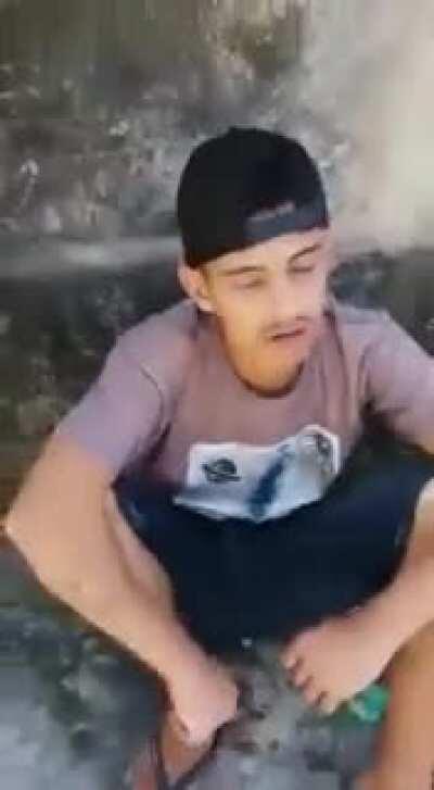 Huffing fumes till unconsciousness on the streets of Brazil