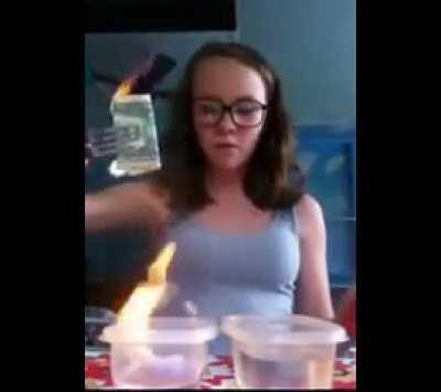 To show a cool fire trick 