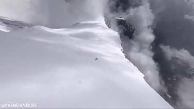 flying' through the mountains