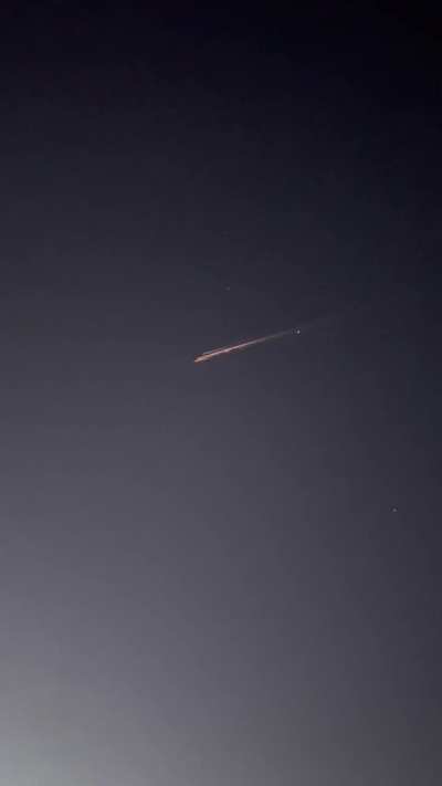 Saw an old satellite being brought down. Montana, USA.