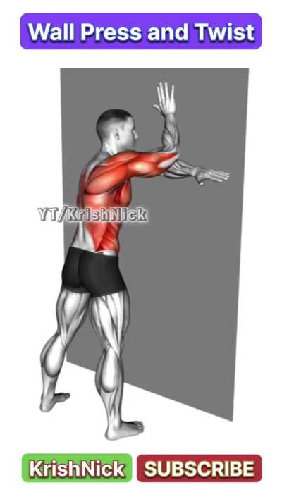 Wall Press & Twist: Simple Exercise To Correct Posture